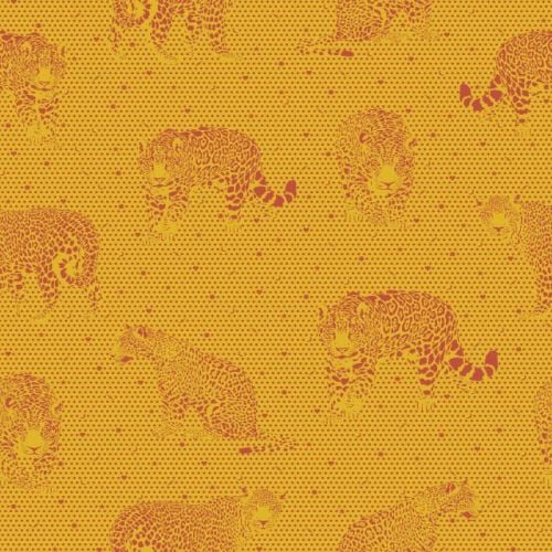 Tula Pink - Daydreamer - Lil Jaguars (Papaya) - PWTP174.PAPAYA