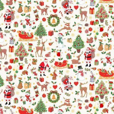 Makower - Merry Christmas - Icon - No. 2479/1 (Cream)