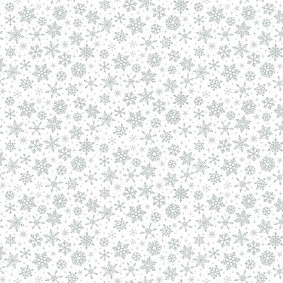 Makower - Christmas Essentials - Snowflakes  - No. 2364/WM (Silver Metallic)