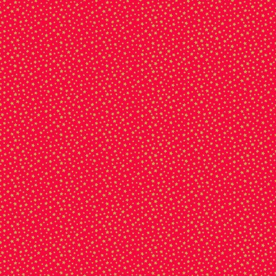 Makower - Christmas Essentials - Stars  - No. 306/R10 (Red)