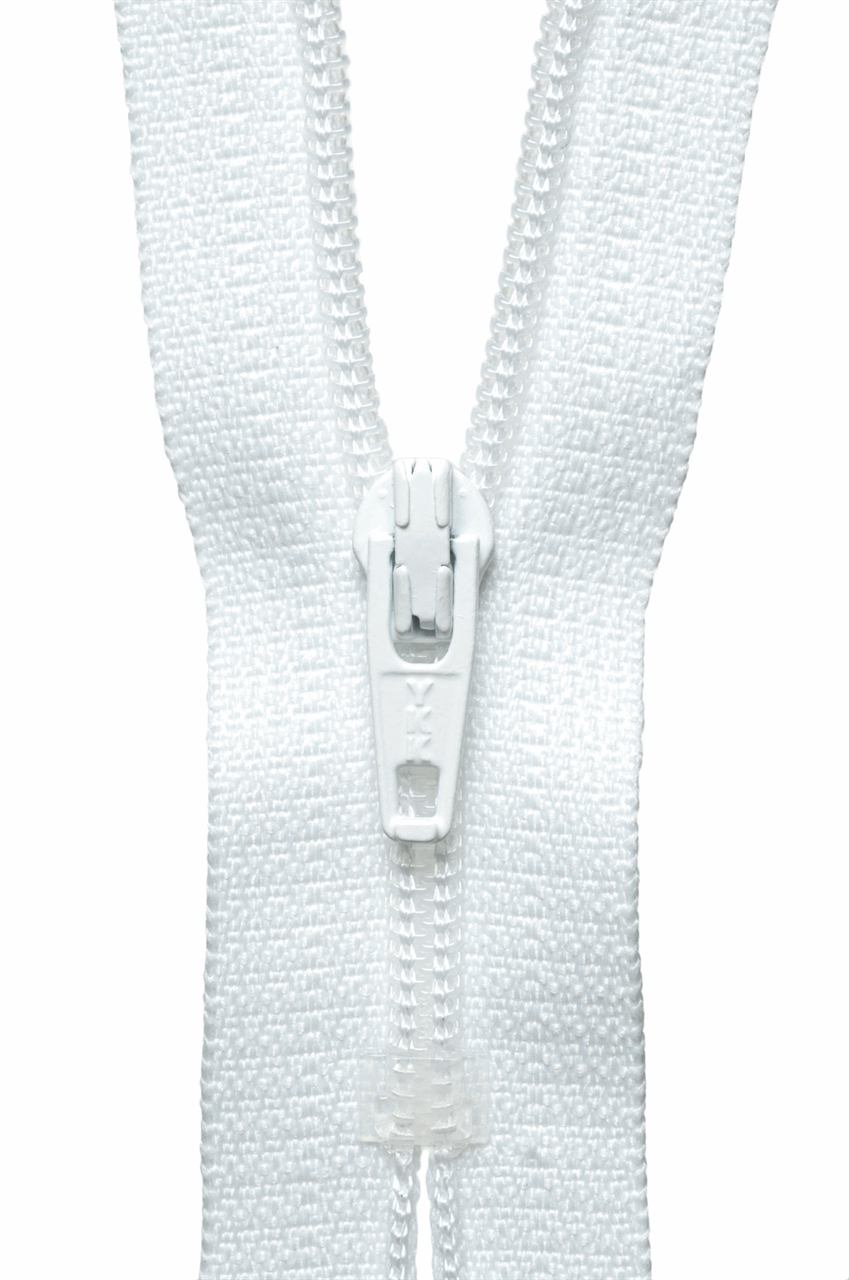 Nylon Dress and Skirt  Zip - 10cm / 4in - White