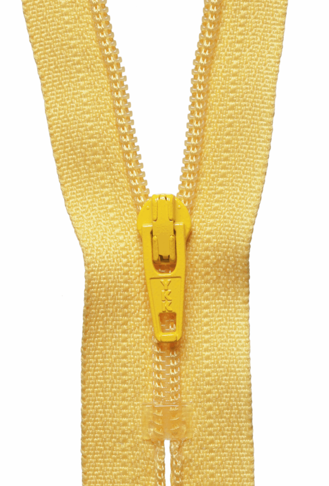 Nylon Dress and Skirt  Zip - Yellow Gold - 10cm / 4in