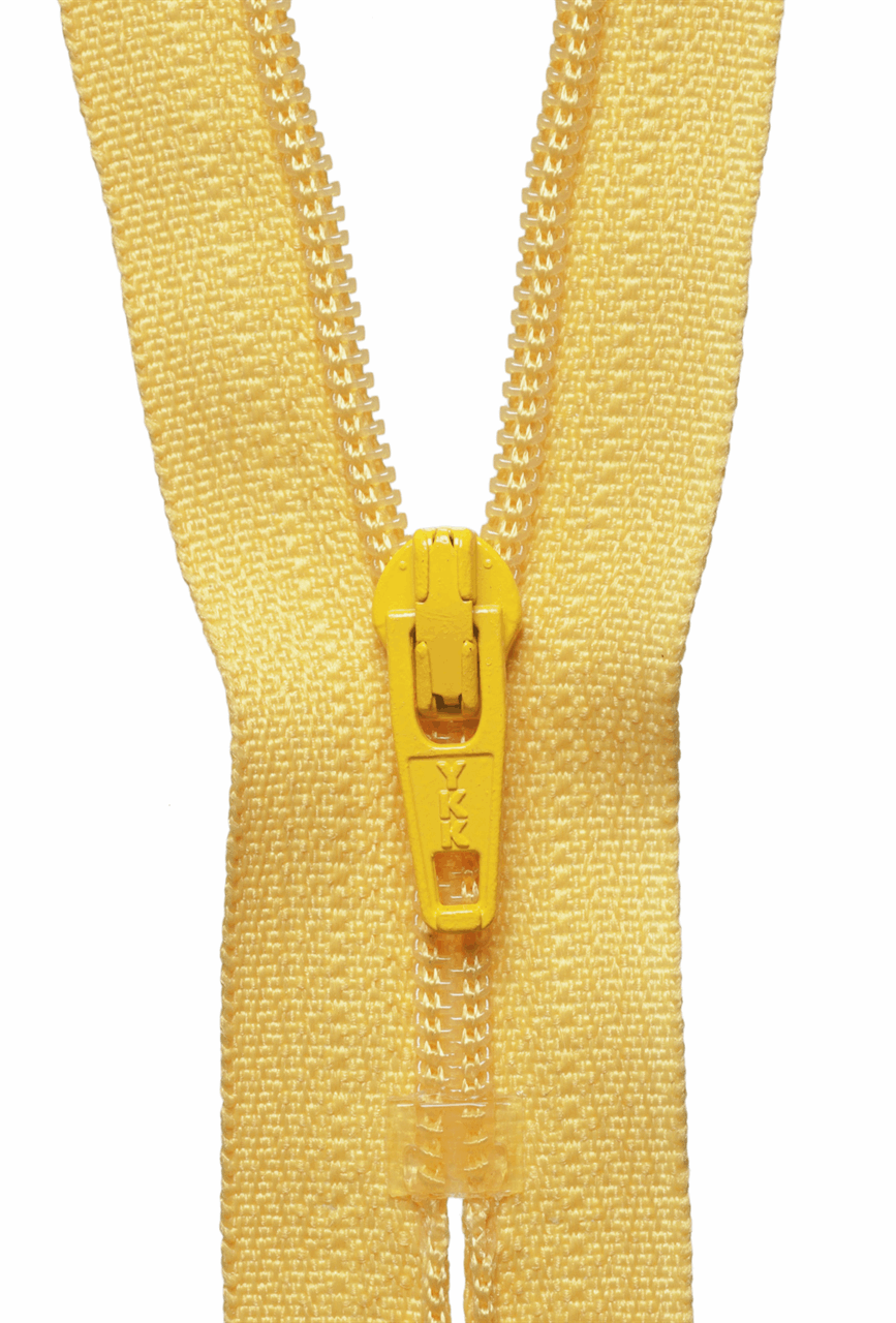 Nylon Dress and Skirt  Zip - 10cm / 4in - Yellow Gold