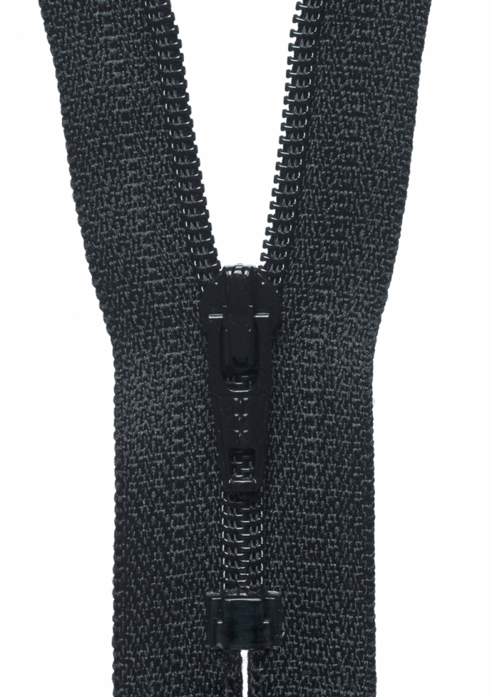 Nylon Dress and Skirt  Zip - Black - 10cm / 4in