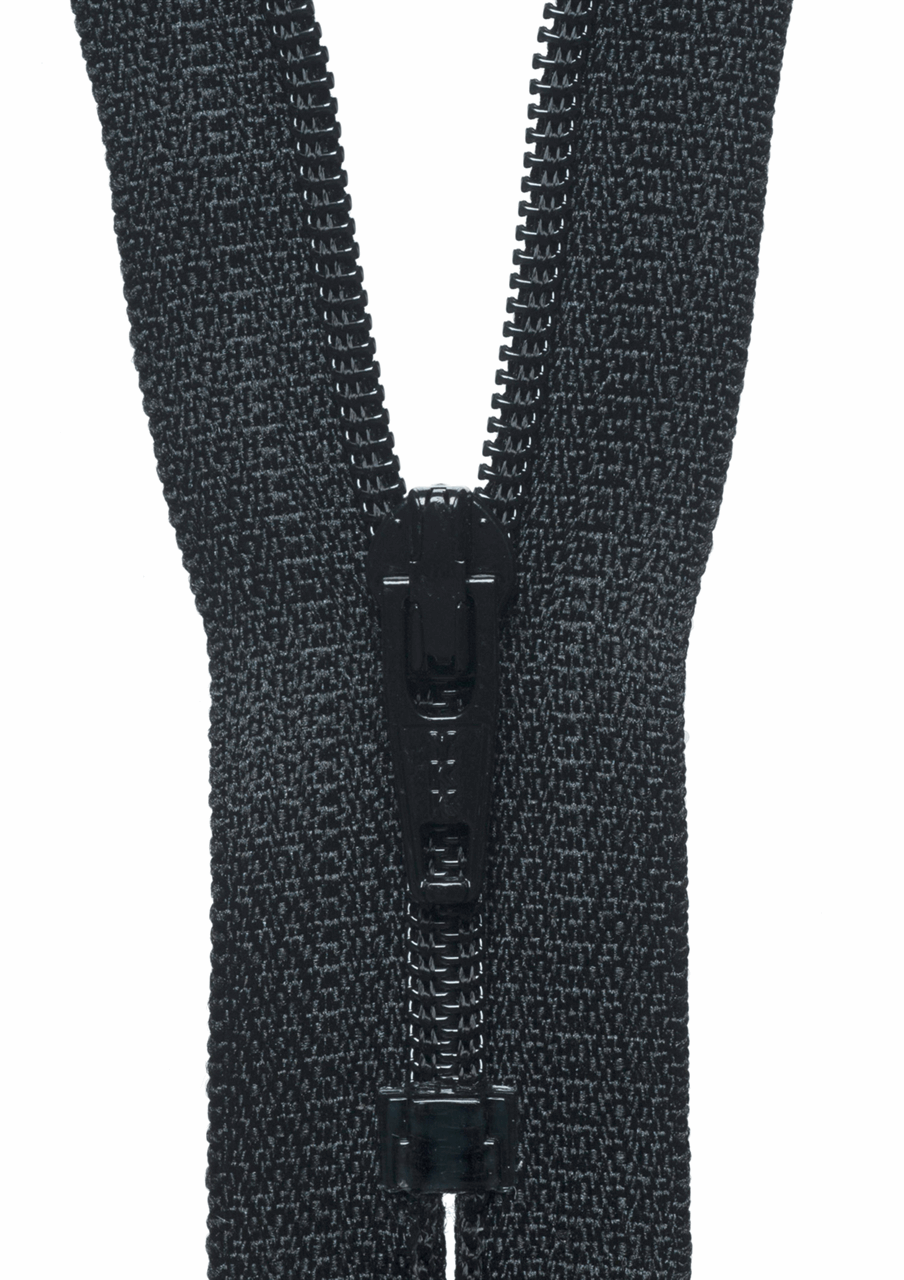 Nylon Dress and Skirt  Zip - 10cm / 4in - Black