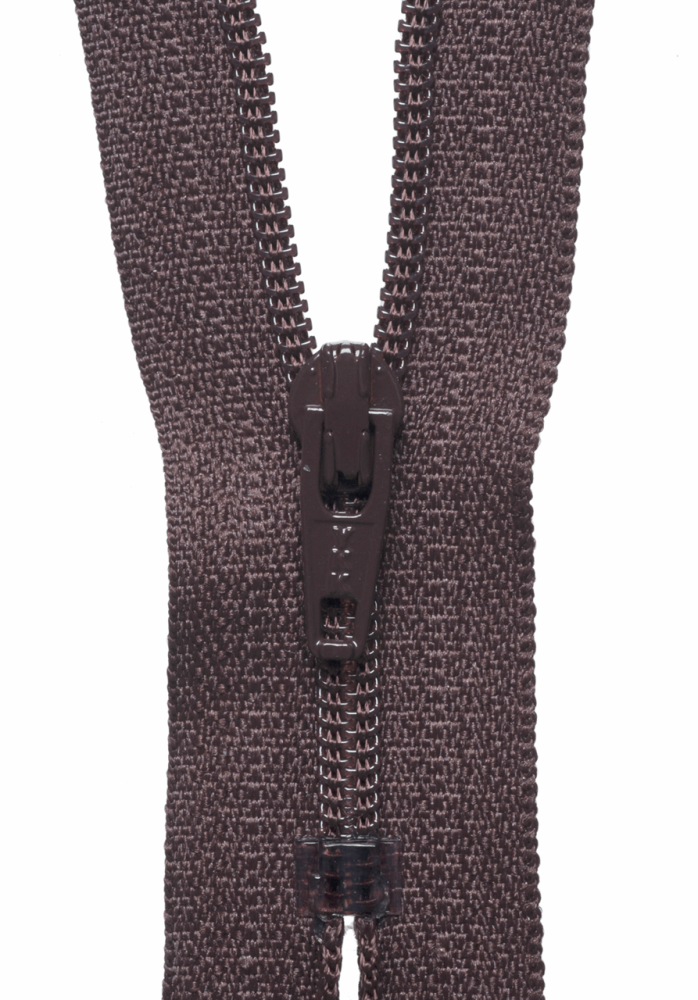 Nylon Dress and Skirt  Zip - Brown - 10cm / 4in