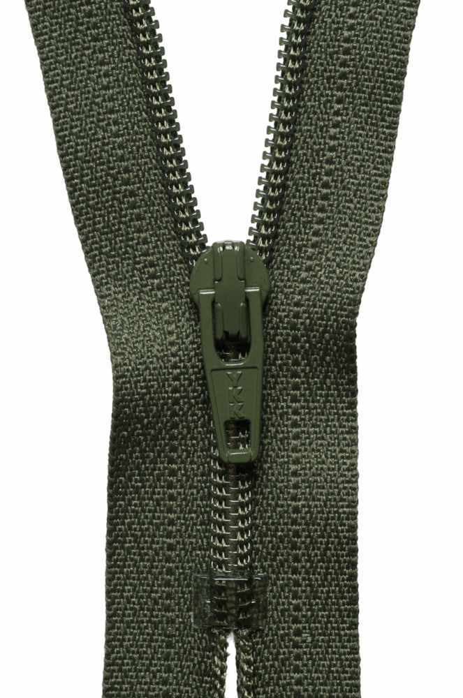 Nylon Dress and Skirt  Zip - Khaki - 10cm / 4in
