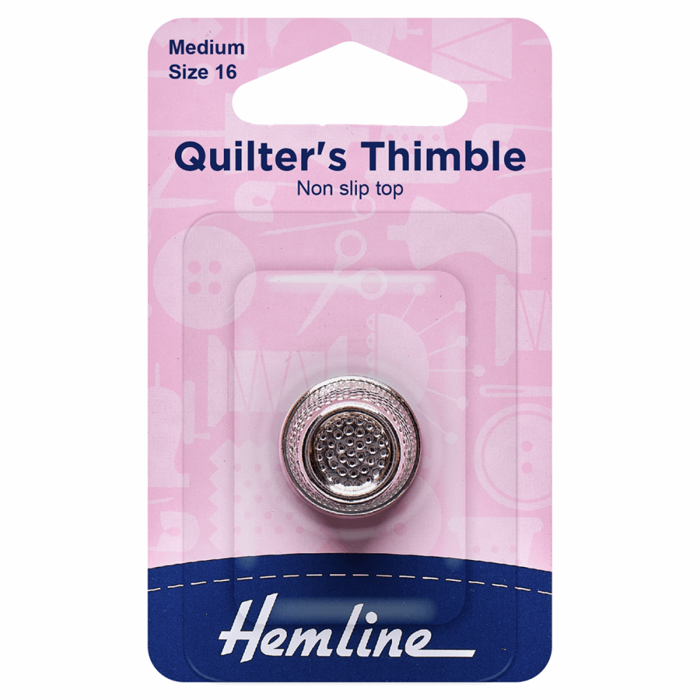 Quilter's Metal Thimble - Medium (Hemline)