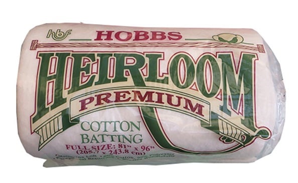 Wadding - 80% Cotton 20% Polyester - Full Size - 81" x 96" - Hobbs Heirloom Premium (HL81)