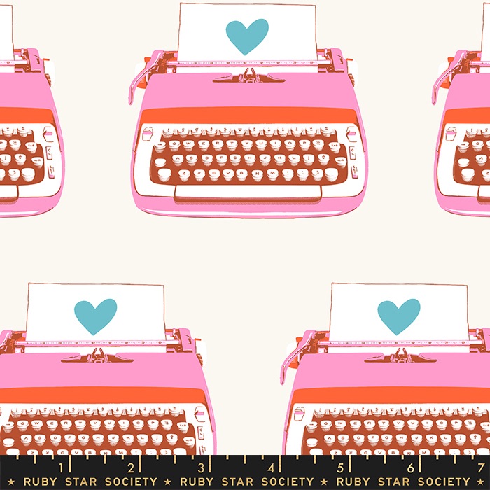 Moda - Darlings 2 by Ruby Star Society - Typewriters - RS5058 11 (Buttercream)