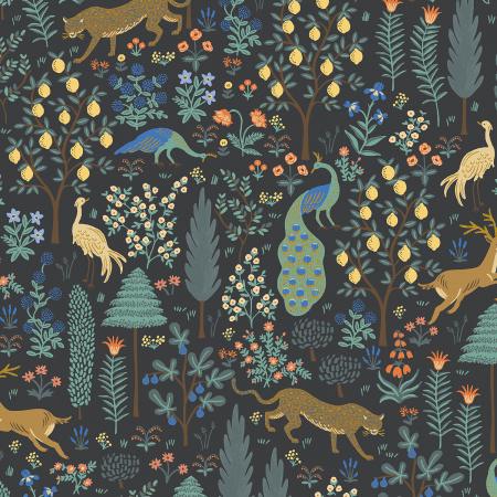 Moda - Camont by Rifle Paper Co. - Menagerie - 304090-1 (Black Metallic)