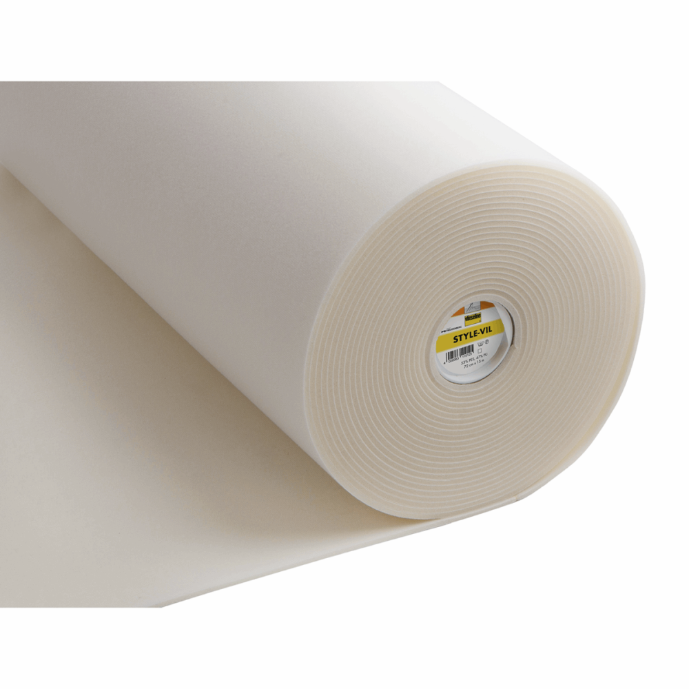 Vlieseline Style Vil Foamed Lightweight Fabric - Sew-In - White - 75cm wide