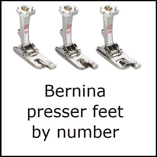 <!--005-->Bernina Feet by Number