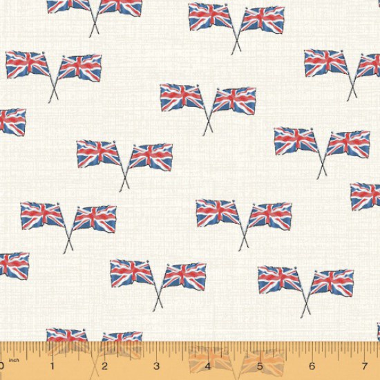 SALE! Windham Fabrics - Britannia - Union Jacks - No. 20270 110 (White)