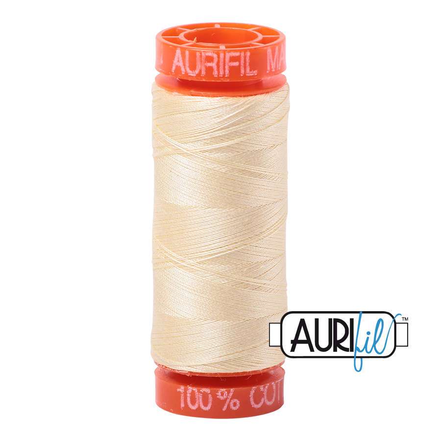 Aurifil Cotton 50wt - 2110 Light Lemon - 200 metres