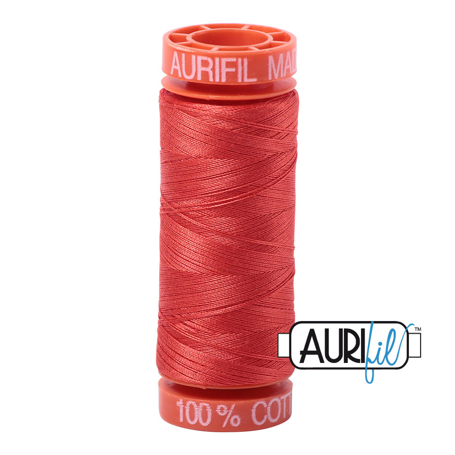 Aurifil Cotton 50wt, 2277 Light Red Orange