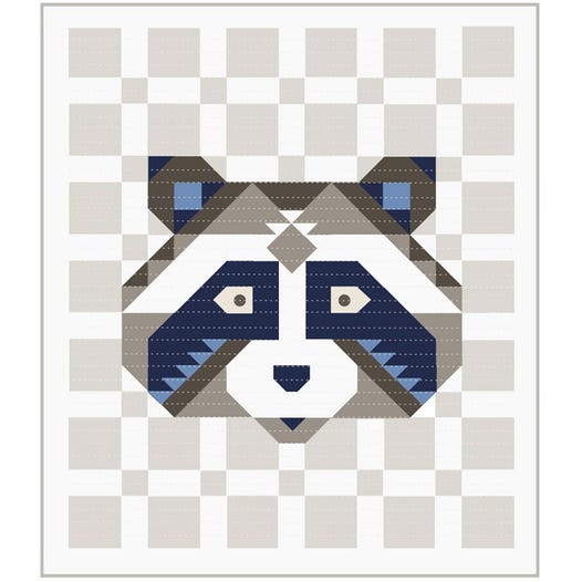 Moda - Bella Solids Little Raccoon - Quilt Kit
