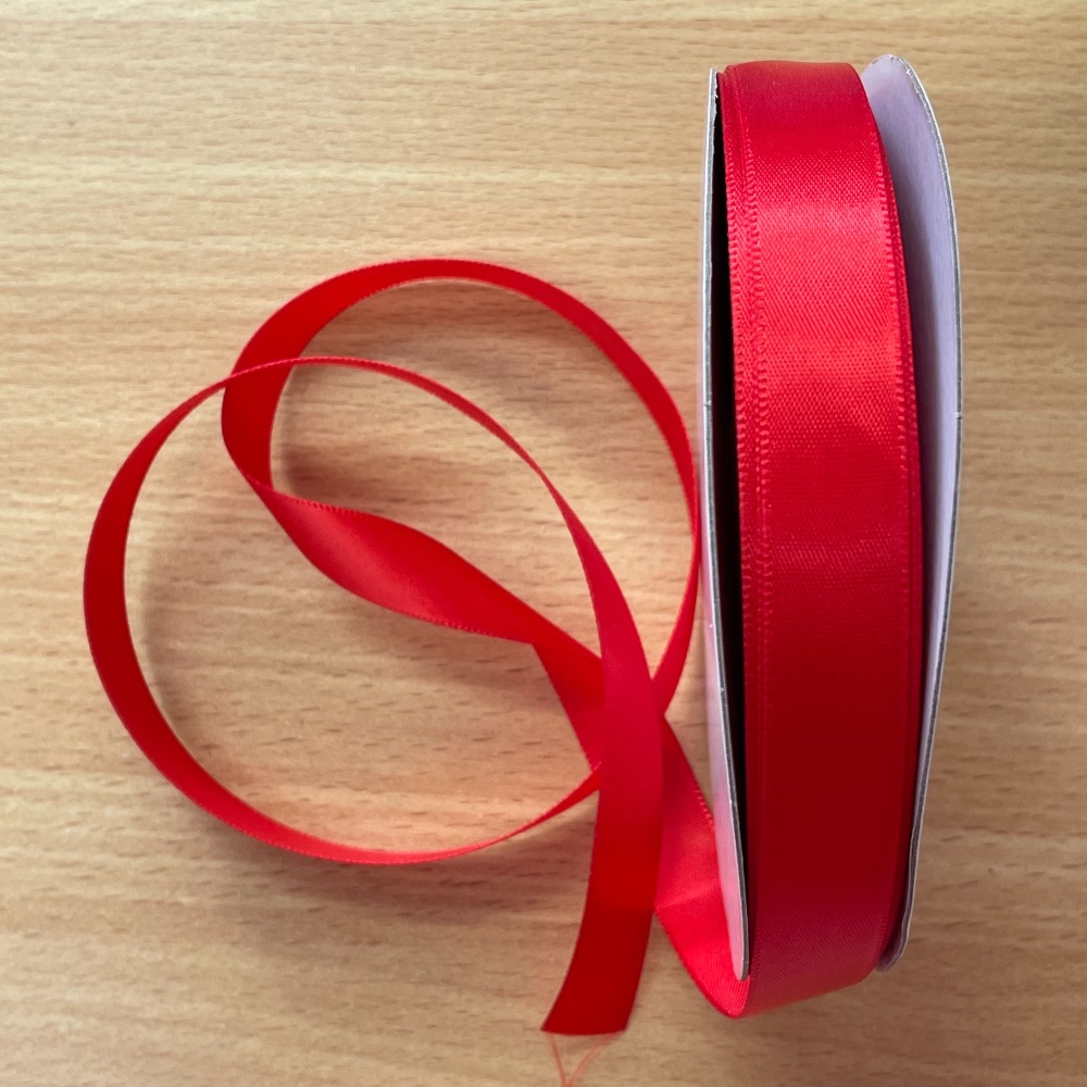 Ribbon - Red Satin - 15mm (Sew Cool)