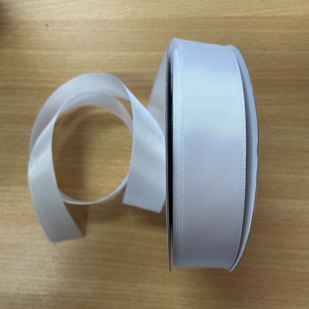 Ribbon - Satin - White - 25mm (Sew Cool)