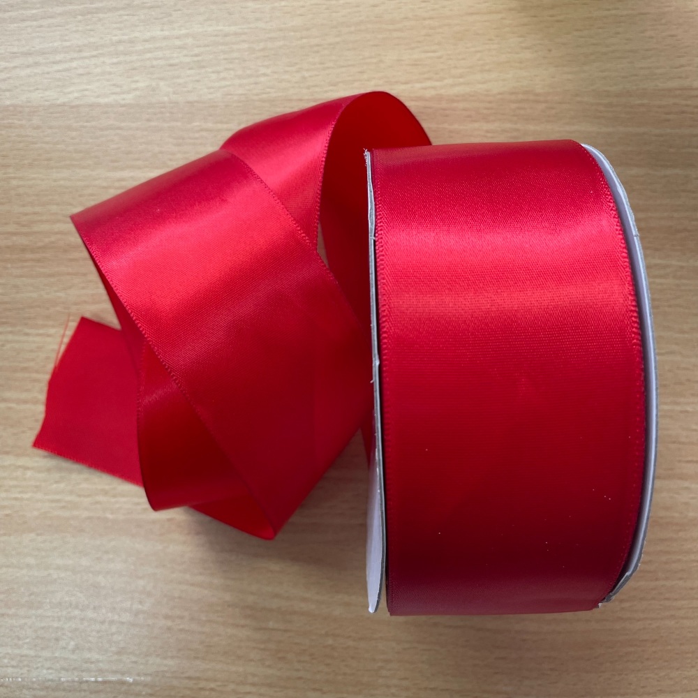 Ribbon - Satin - Red - 50mm (Sew Cool)