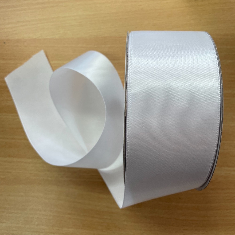 Ribbon - White Satin - 50mm (Sew Cool)