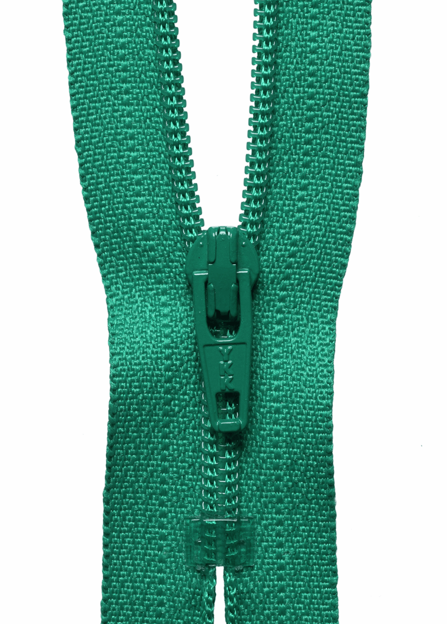 Nylon Dress and Skirt  Zip - Bright Green - 18cm / 7in