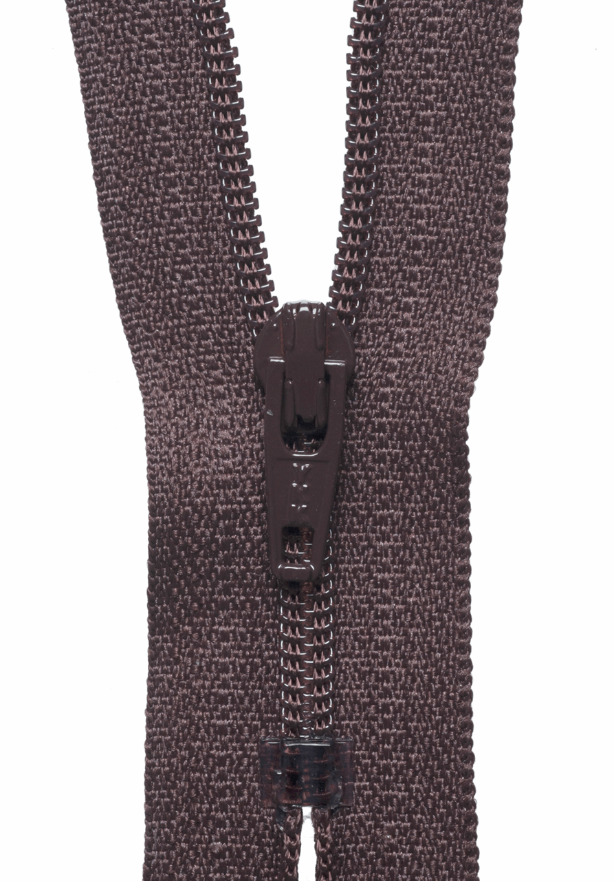 Nylon Dress and Skirt  Zip - Brown - 18cm / 7in