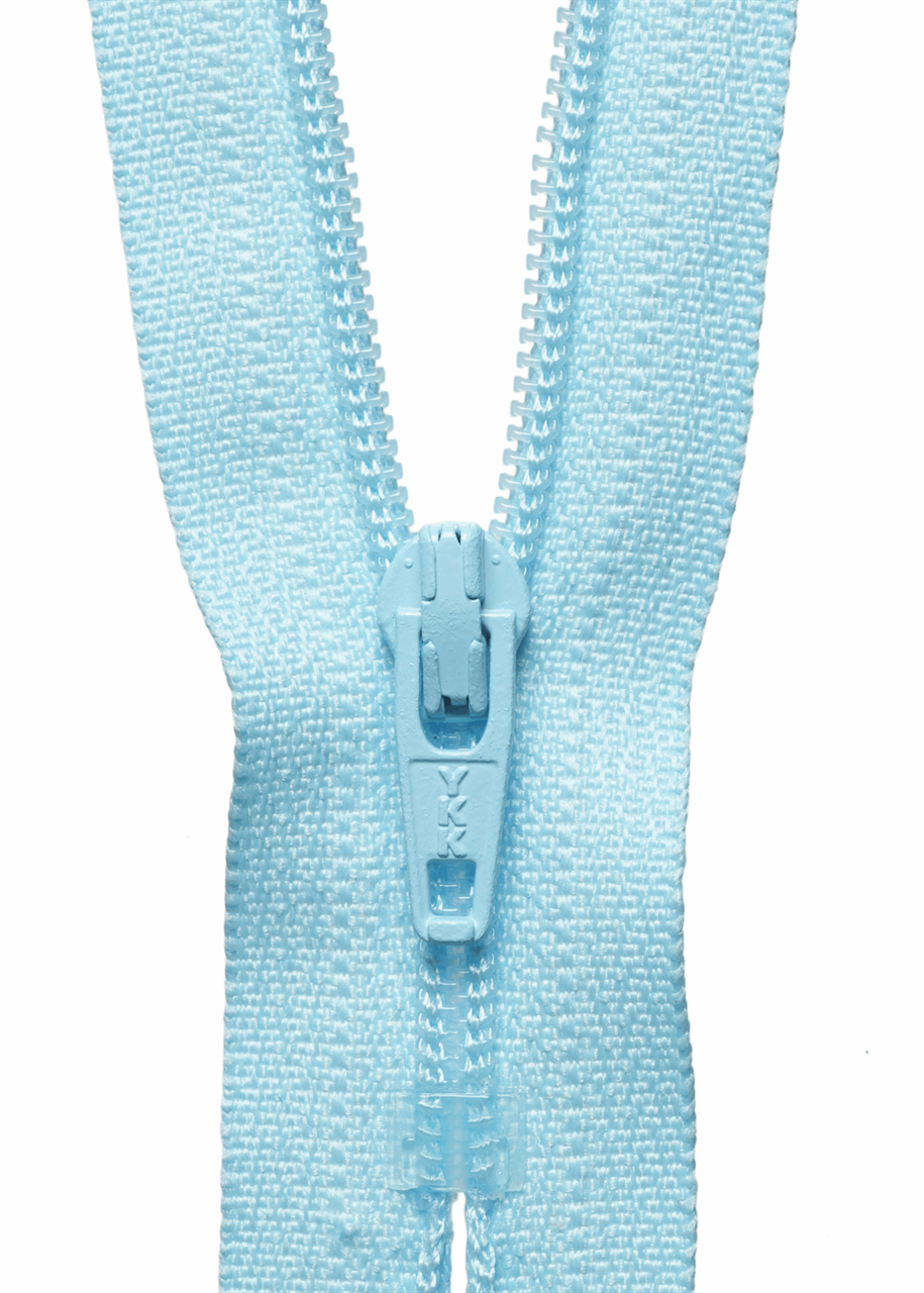 Nylon Dress and Skirt  Zip - Light Blue - 18cm / 7in