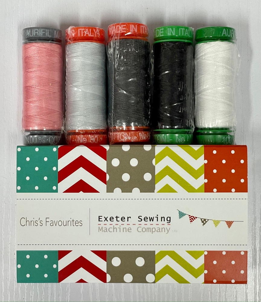 Chris's Favourites by Exeter Sewing Machine Company - Aurifil Cotton 50wt, 40wt & 28wt