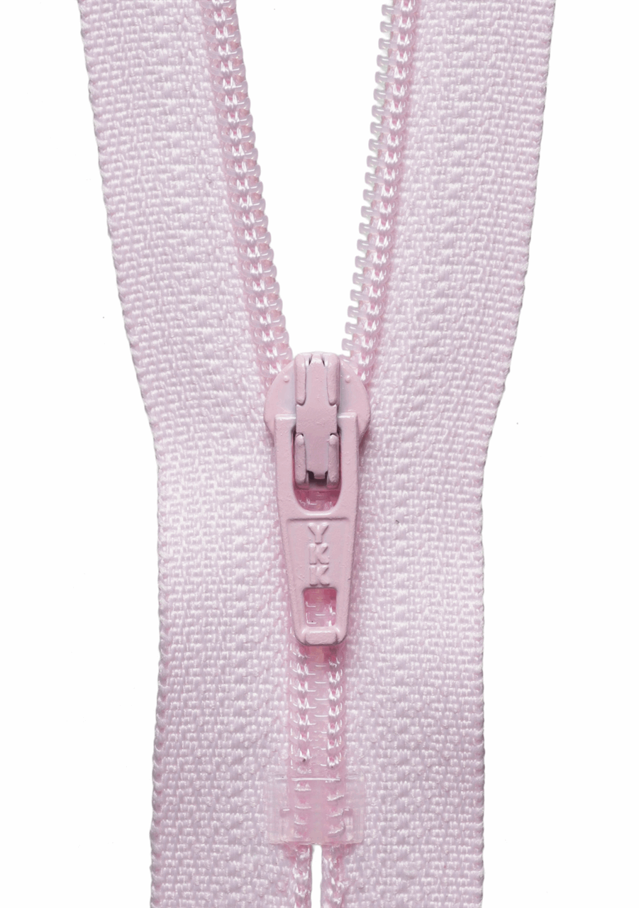 Nylon Dress and Skirt  Zip - Light Pink - 25cm / 10in
