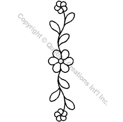 Flower Border Quilting Stencil - Size: 11" x 2 ½" (Quilting Creations)