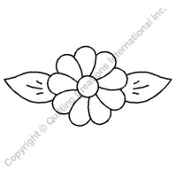 Flower Quilting Stencil - Size: 9 ½" x 4 ½" (Quilting Creations)