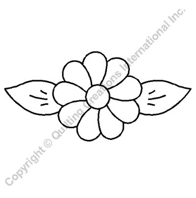 Flower Quilting Stencil - Size: 9 ½