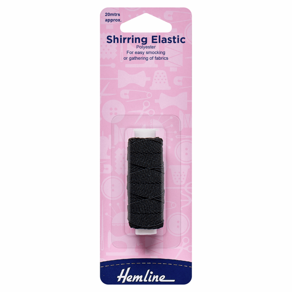 Shirring Elastic - 0.75mm - Black (Hemline)