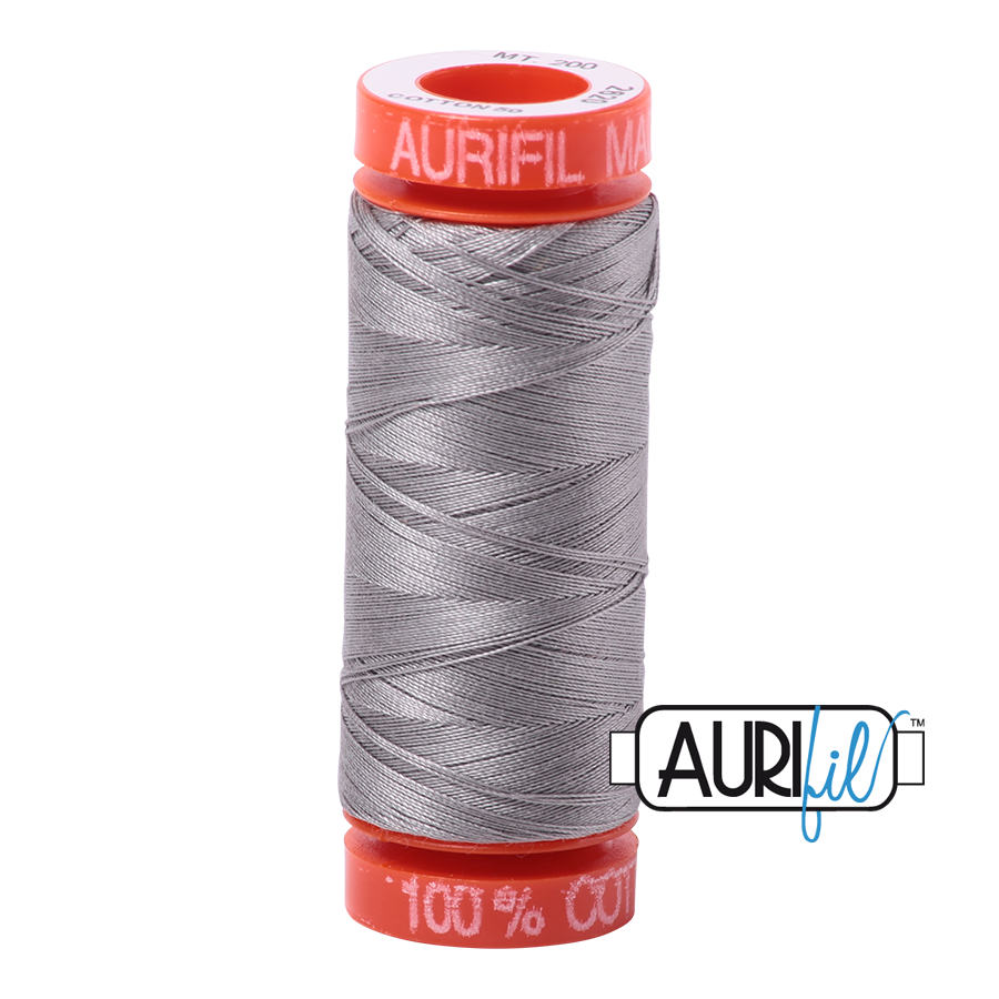 Aurifil Cotton 50wt, 2620 Stainless Steel 