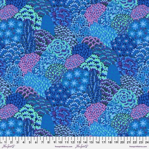 Large Oriental Trees - Blue - PWGP198.BLUE - 85 & Fabulous - Kaffe Fassett Collective