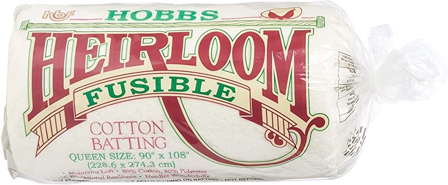 Hobbs Heirloom Premium Cotton Fusible - 80% Cotton 20% Polyester - Queen Si