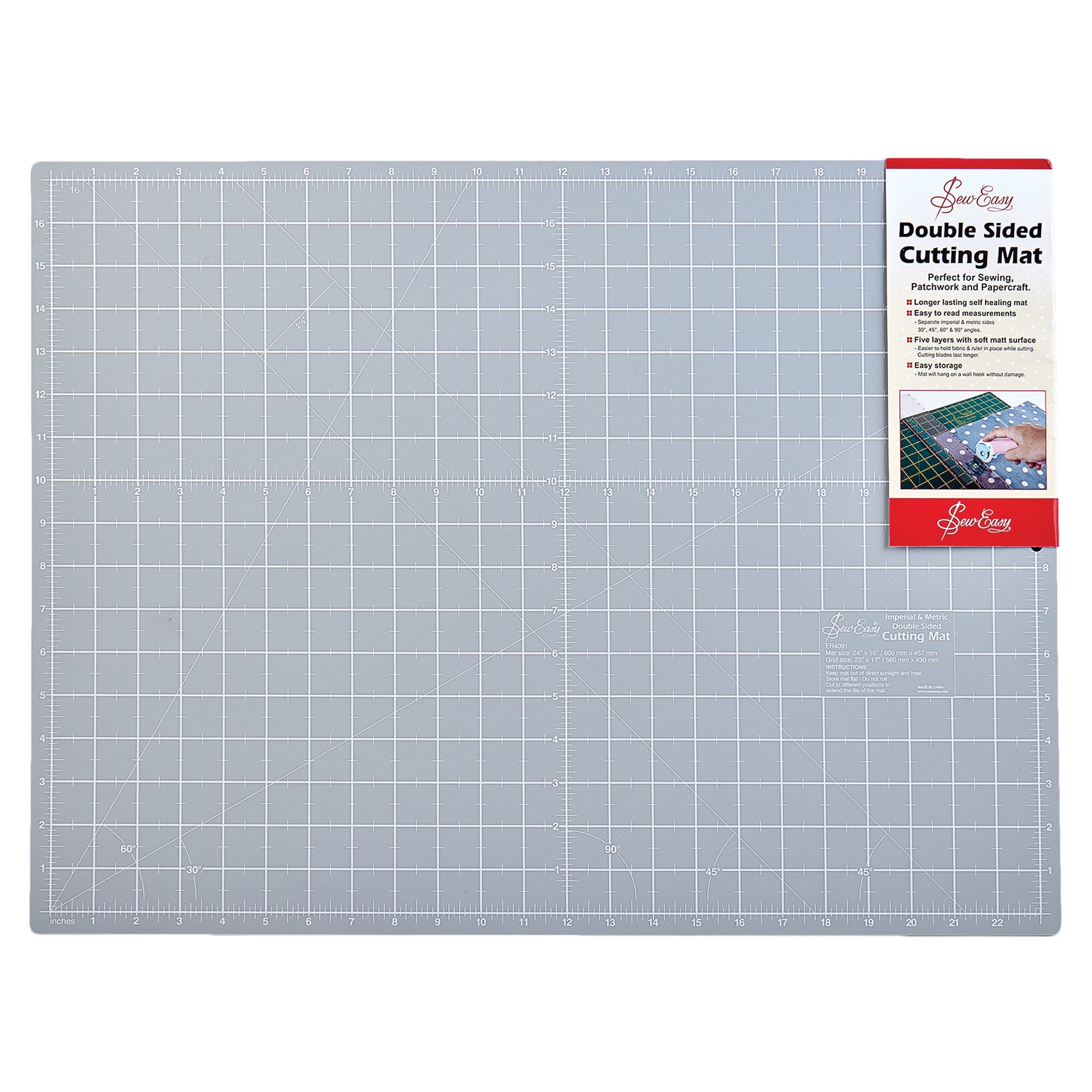 Foldable Cutting Mat Large 60cm x 45cm / 24" x 18" Green (Sew Easy)