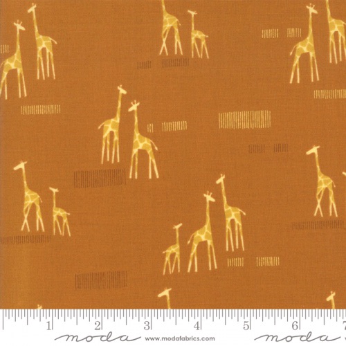 Last Fat Quarter - Moda - Safari Life - 'Giraffe Life' - 20647 17 (Orange)