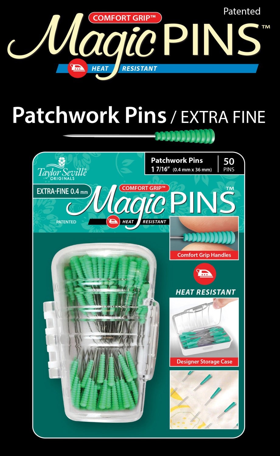 Magic Pins - Patchwork - Extra Fine - Pack of 50 (Taylor Seville)