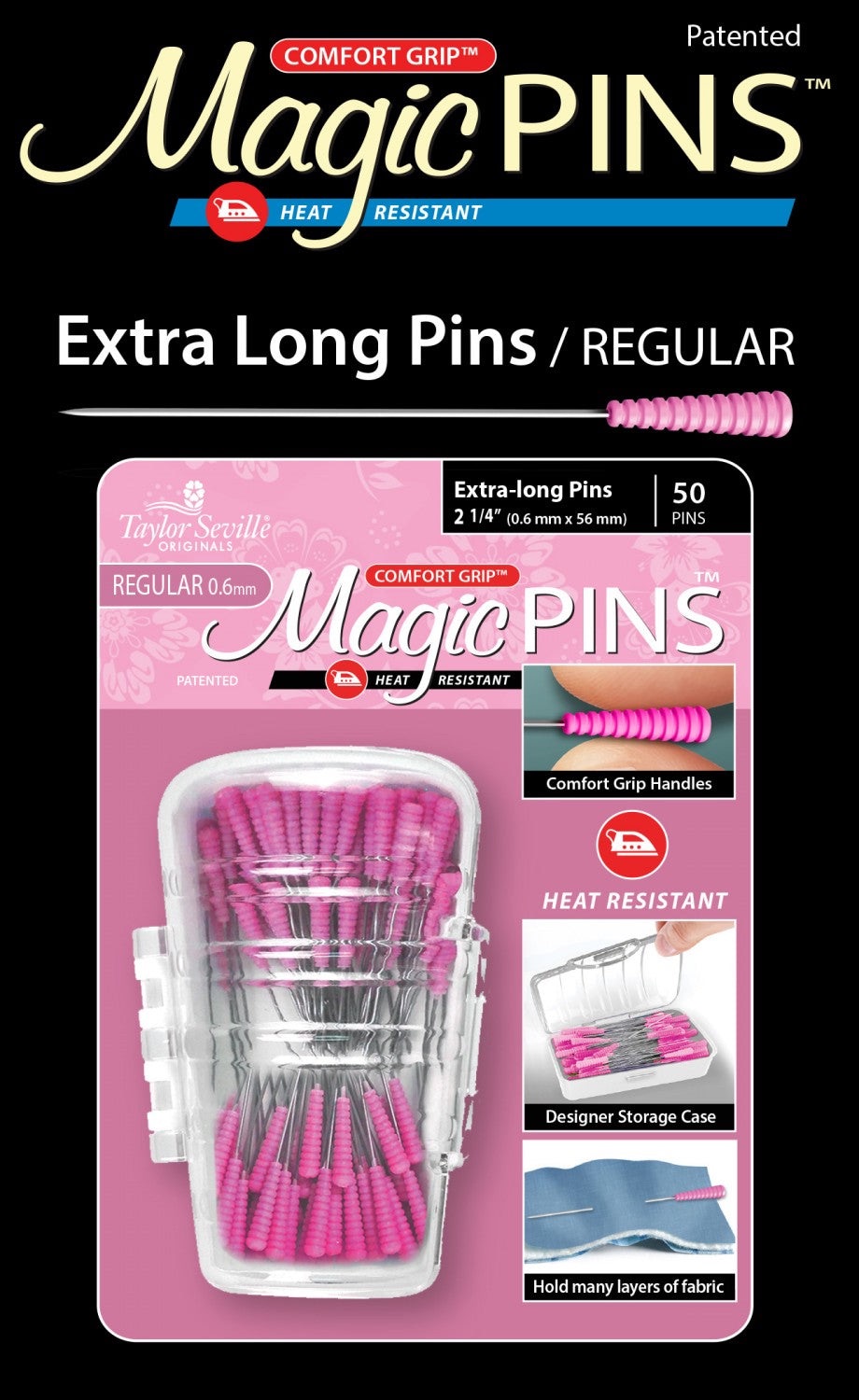 Magic Pins - Extra Long - Regular - Pack of 50 (Taylor Seville)