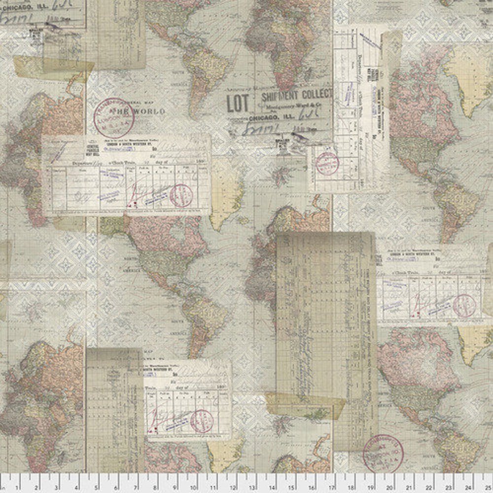 Tim Holtz - Eclectic Elements - World Map - PWTH103.MULTI