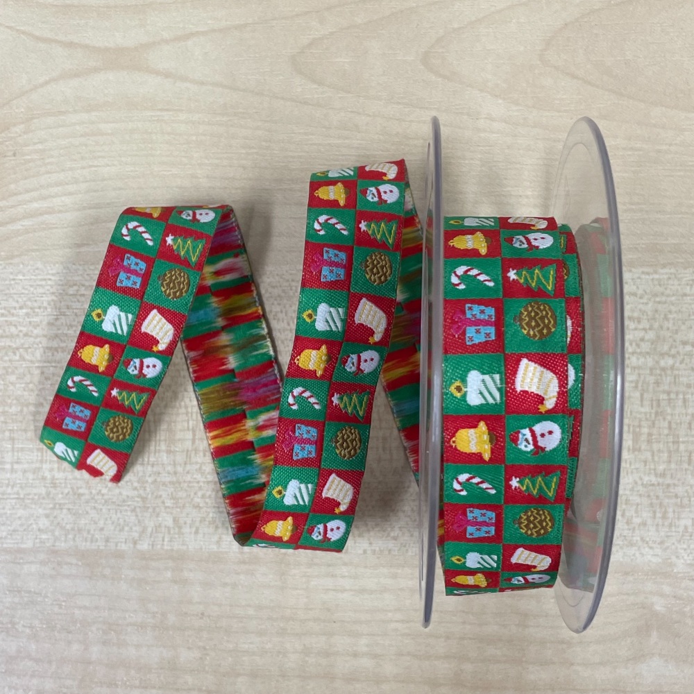 Christmas Ribbon - Woven - Christmas Motifs (Sew Cool)