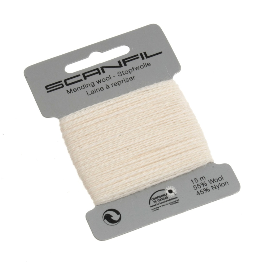 Mending Wool (Scanfil) - 15m - Bridal White - Col. 001