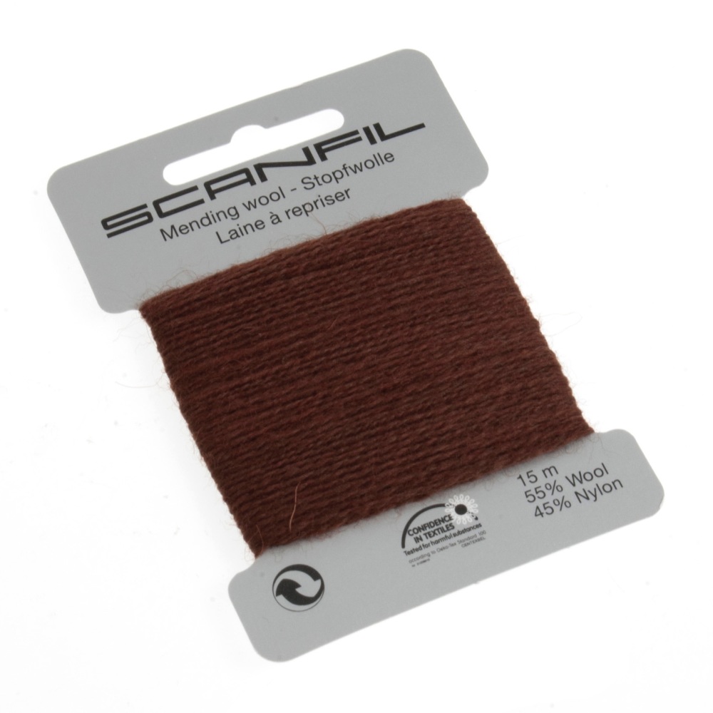 Mending Wool (Scanfil) - 15m - Brown - Col. 060