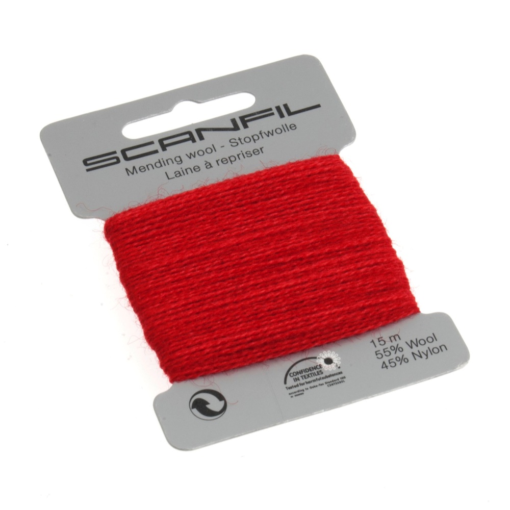 Mending Wool (Scanfil) - 15m - Red - Col. 056