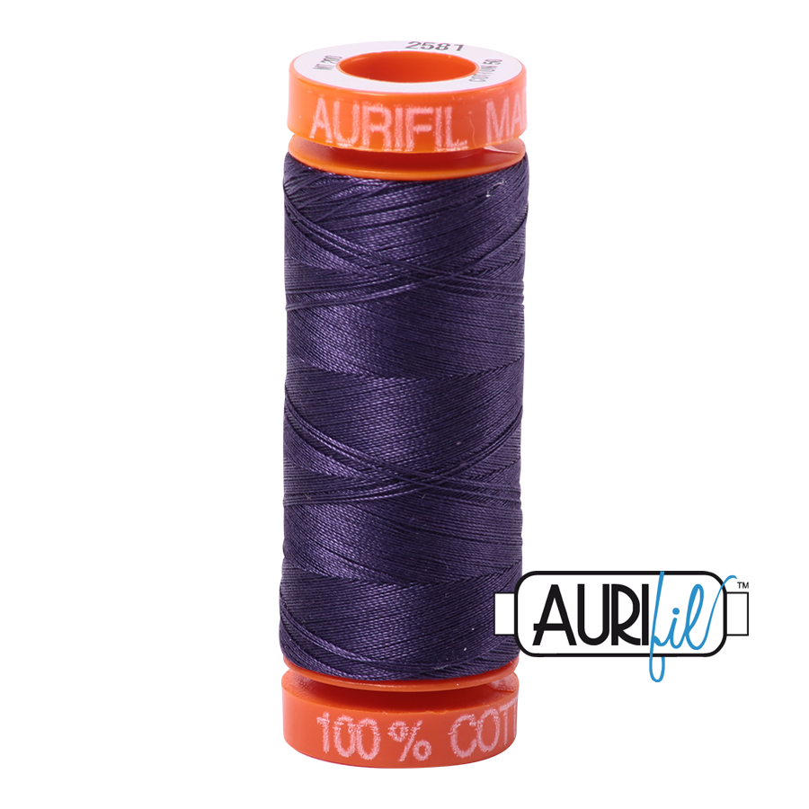 Aurifil Cotton 50wt - 2581 Dark Dusty Grape - 200 metres