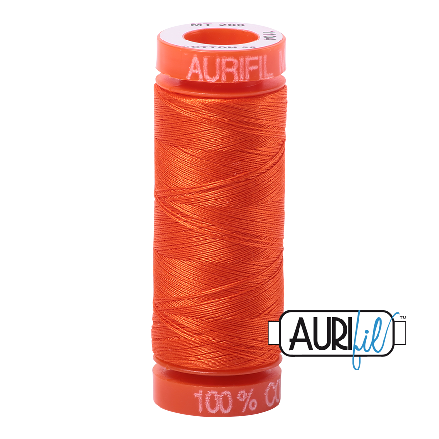 Aurifil Cotton 50wt - 1104 Neon Orange - 200 metres
