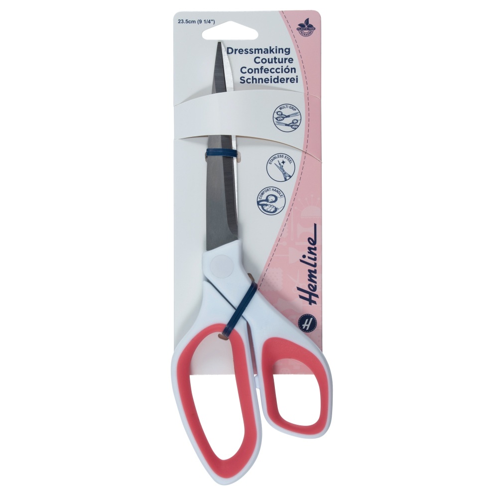 Dressmaking Scissors - 23.5cm / 9 ¼" - Multi Grip - Comfort Handle (Hemline)