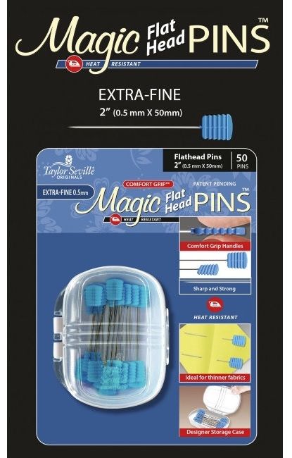 Magic Pins - Flat Head - Extra Fine - Pack of 50 (Taylor Seville)